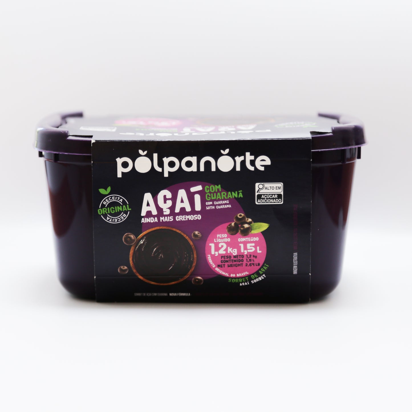 Acaí con guaraná Polpanorte Scoopable 1,5 Lt (1.2 kg)