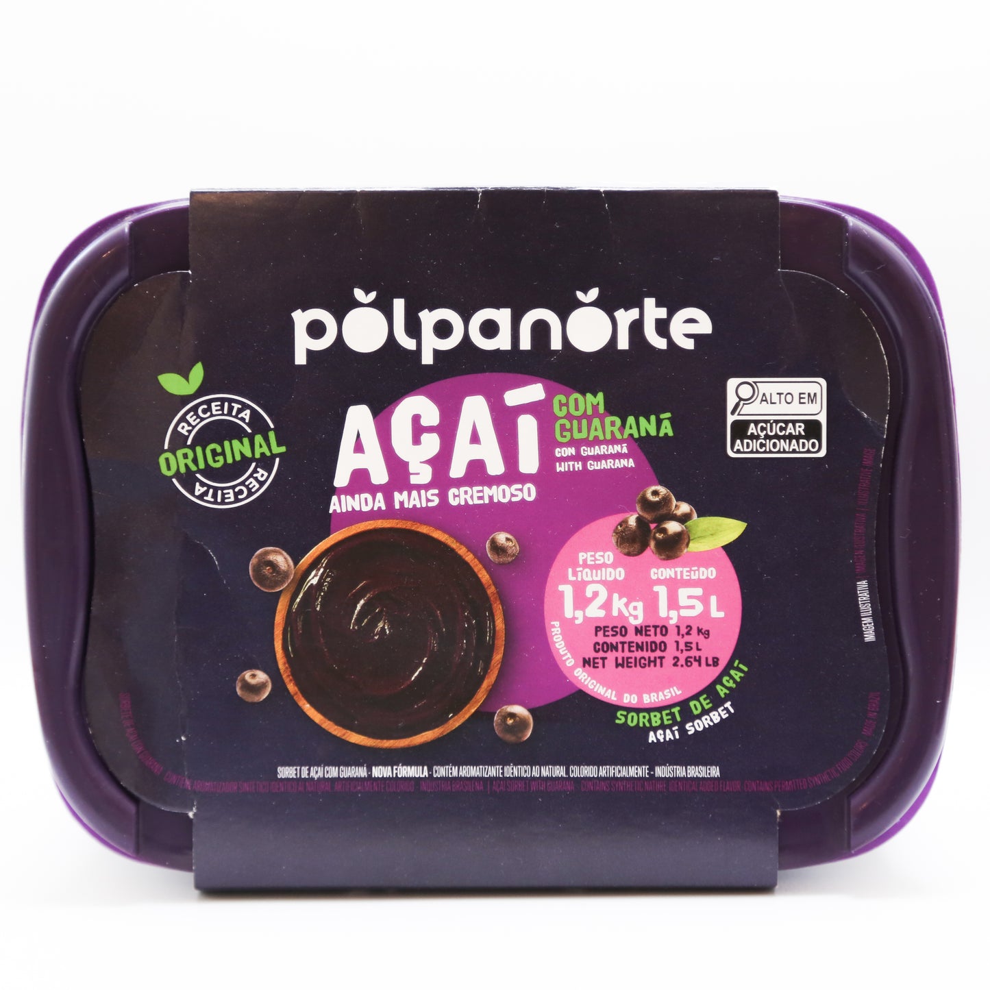 Acaí con guaraná Polpanorte Scoopable 1,5 Lt (1.2 kg)