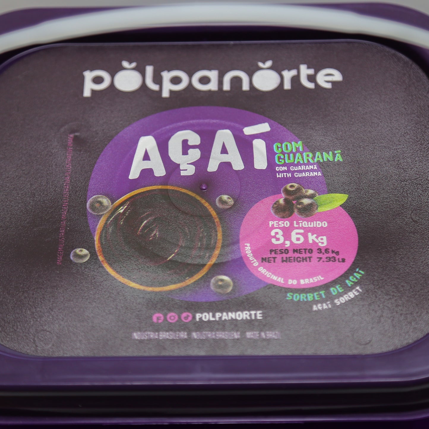 Acaí  con Guaraná Polpanorte Scoopable 3.6 kg